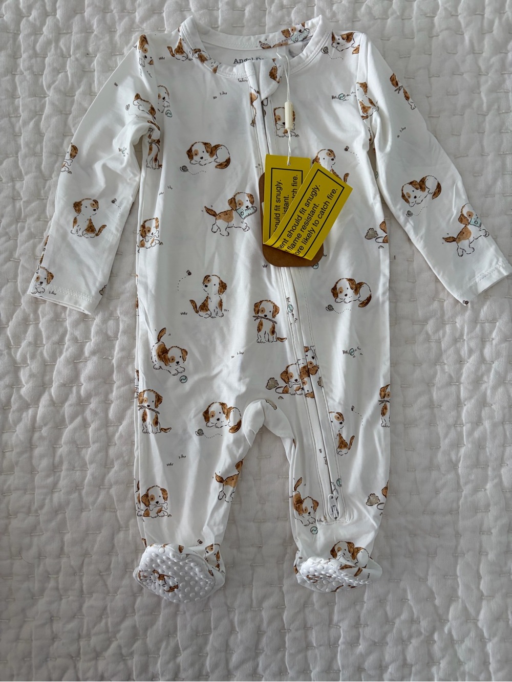 NWT Angel Dear/Altar'd State Kids Bamboo Puppy Dog Print Footie Pajama